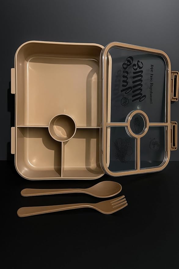 Bite Buddy Lunch Box - Color: (Peach & Blue)