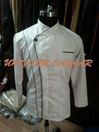 Chef coat White black piping