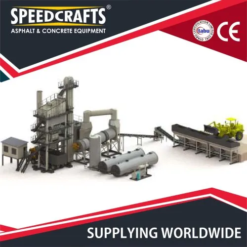 Asphalt Batch Mix Plant - Color: Yellow