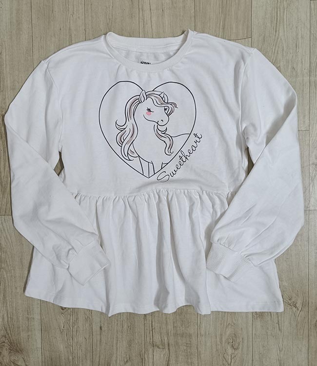 Girls Winter Peplum Top