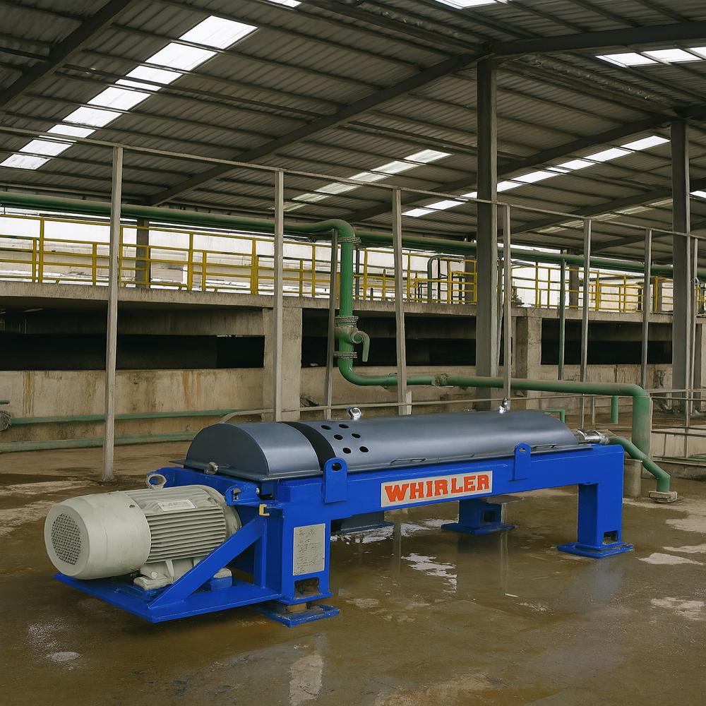 WHIRLER Sewage SS316 Self Cleaning Drying Sludge Centrifuge