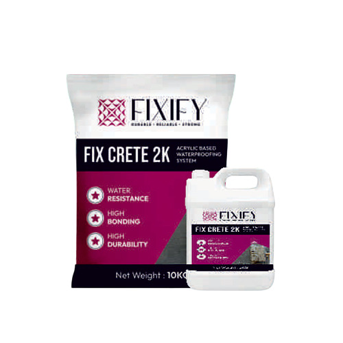 Acrylic Based Waterproofing System Fix Crete 2K 