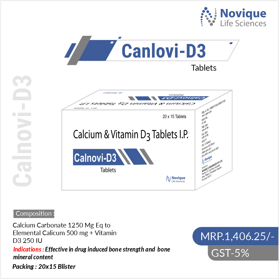 Calcium Citrate 1250 Mg Eq to Elemental Calicum 500 mg + Vitamin D3 250 IU