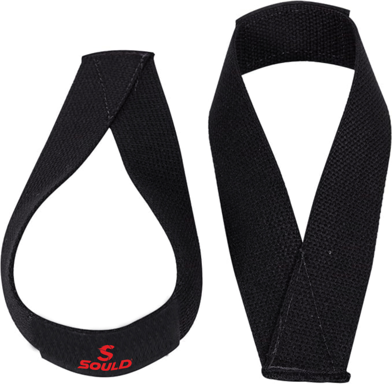 Weightlifting V Loop Straps - Color: Black
