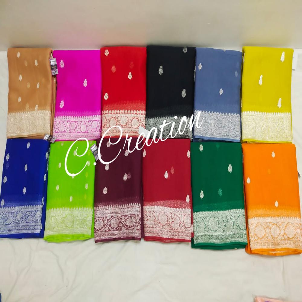 Pure Handloom Khaddi Georgette Saree