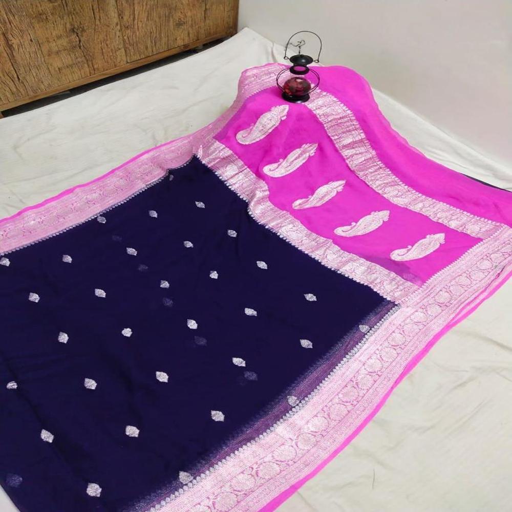Pure Handloom Khaddi Georgette Saree
