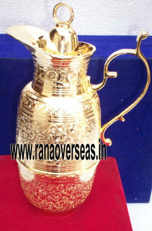 Golden Gold Plated 24K Flask Developed In Brass Metal.