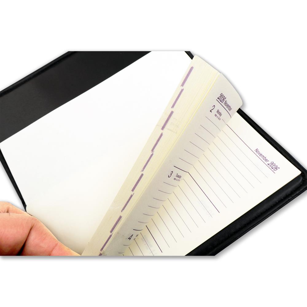 2026 Black Pocket Diary - Cover Material: Pvc