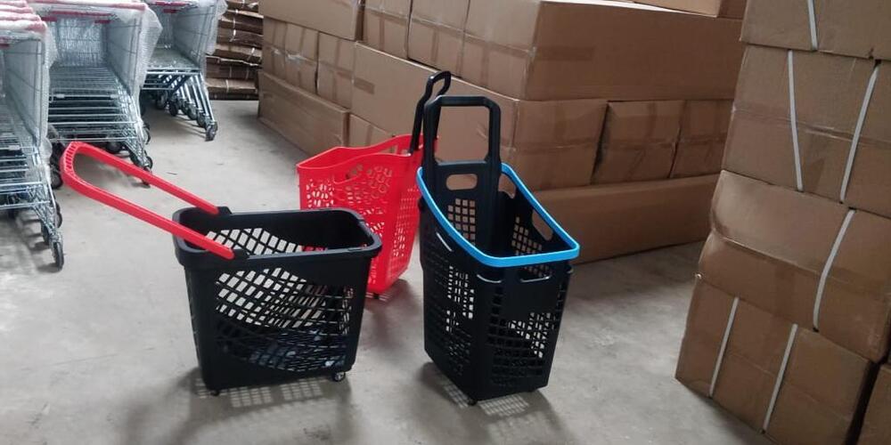 SHOOPING BASKET WITH  4 WHEEL