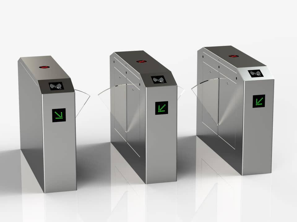 Stainless Steel Flap Barriers - Color: Grey