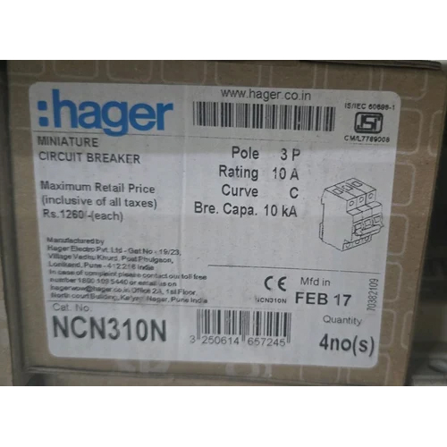 Hager Mcb - Material: Mild Steel