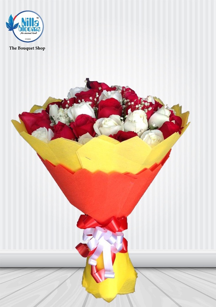 Bunch Bouquet With Roses - Color: Multi Colour