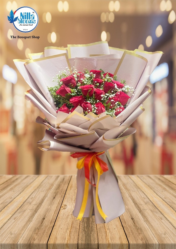 Gorgeous Red Roses Bouquet - Color: Multi Colour