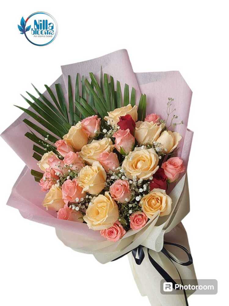 Blooming Joy Rose Standing Bouquet - Color: Multi Colour