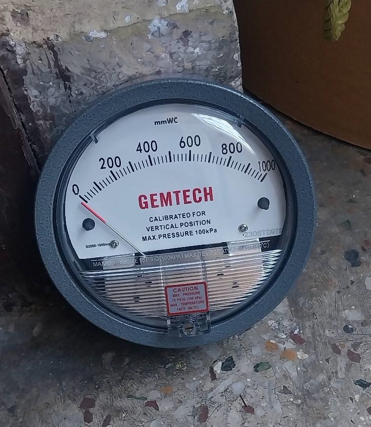 GEMTECH DIFFERENTIAL PRESSURE GAUGE IN DESTONER MACHINES