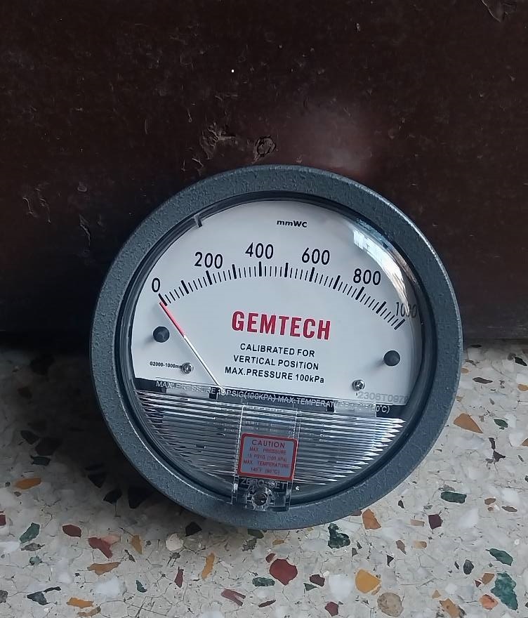 GEMTECH DIFFERENTIAL PRESSURE GAUGE IN DESTONER MACHINES