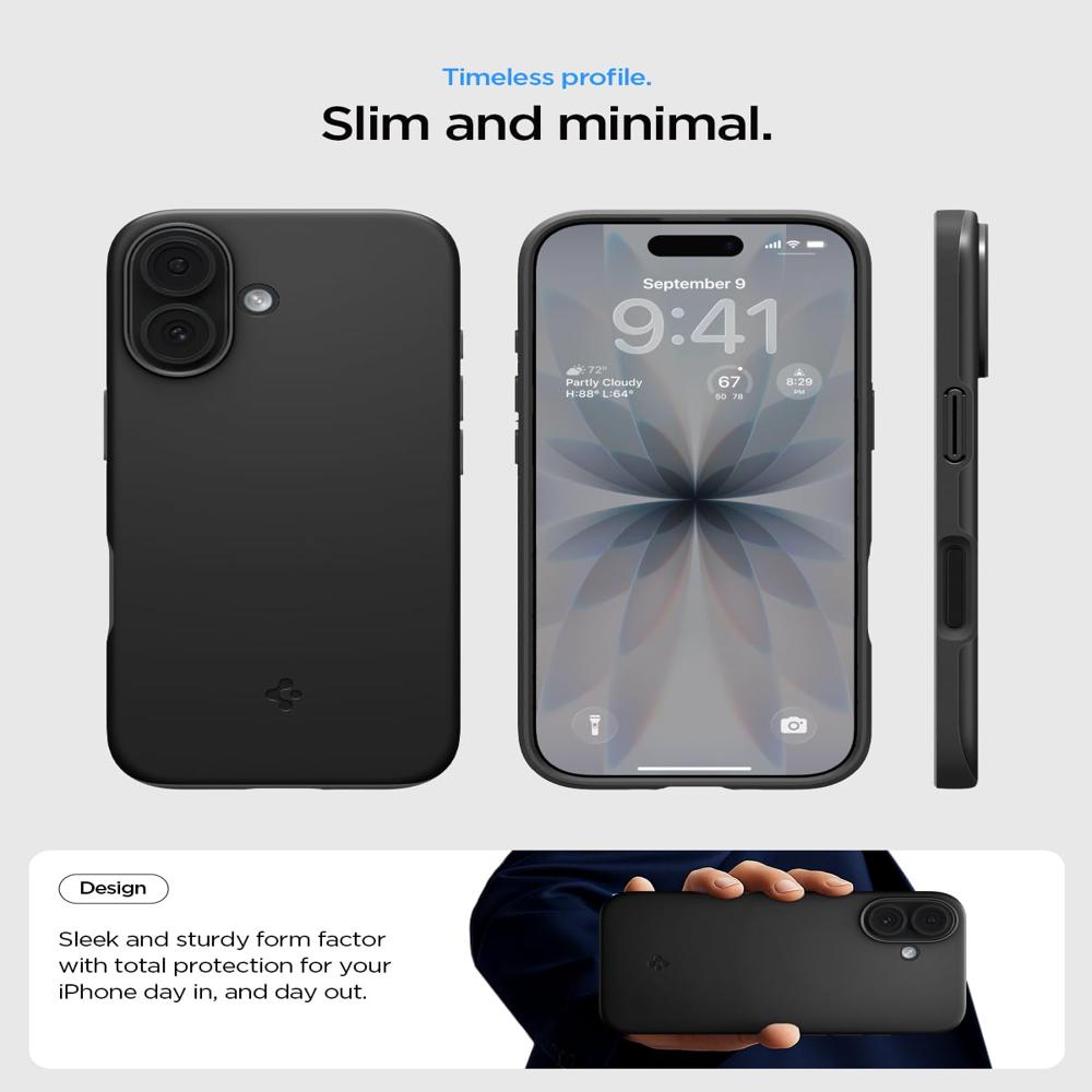 Spigen Thin Fit Case for iPhone 17 (Black)