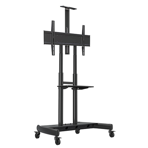 TV Cart Adjustable Height Mobile TV Stand