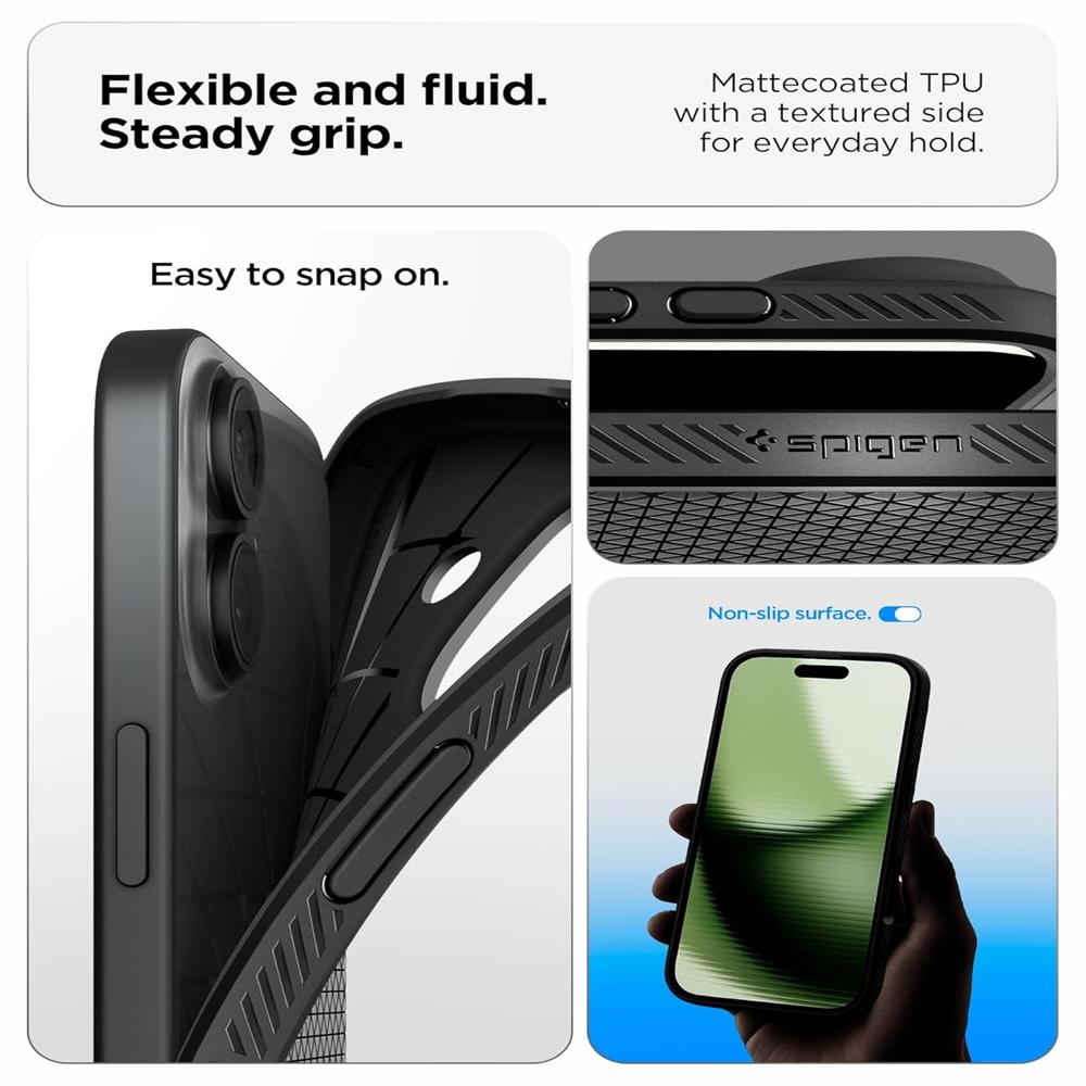 Spigen Liquid Air Case for iPhone 17 (Matte Black)