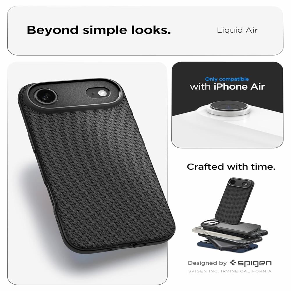 Spigen Liquid Air Case For Iphone 17 Air (Matte Black) - Color: Black
