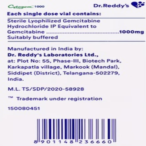 Cytogem 1000 mg Injection
