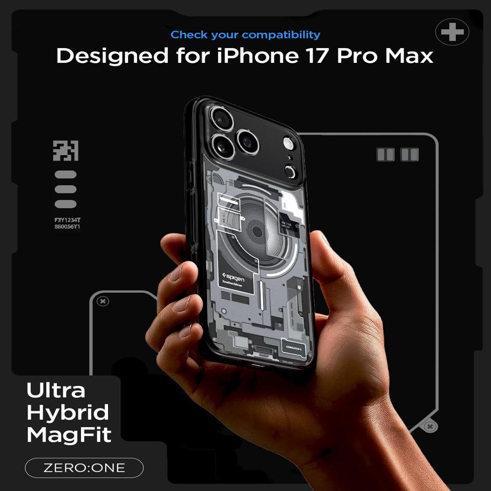 Spigen Zero One Case for iPhone 17 Pro Max (Black)