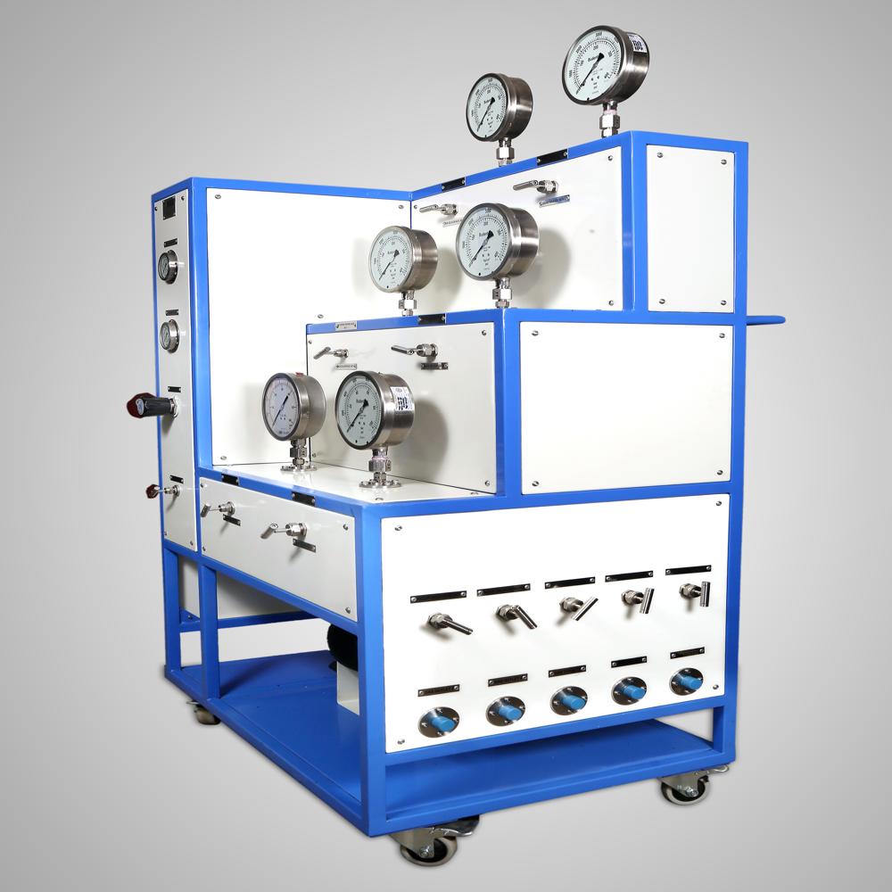 Needle Valve And Fitting Testing Unit - Color: Blue