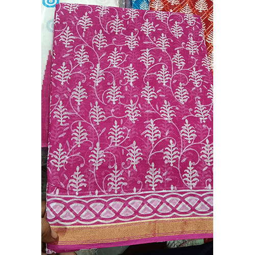 Malmal  printed saree