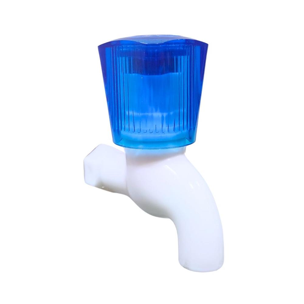 Ue Square Crystal Short Body Bibcock - Color: White