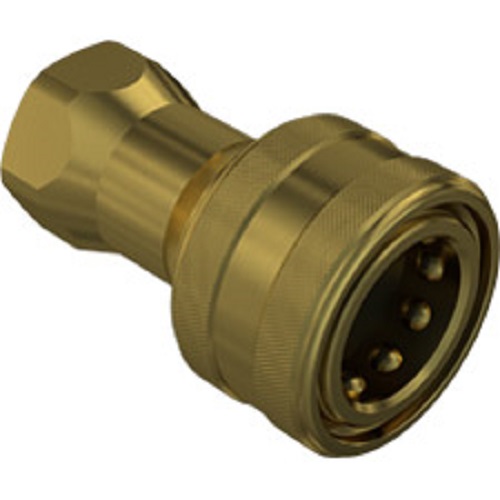 Flat Face Brass Quick Release Coupling - Application: Hydraulic Pipe