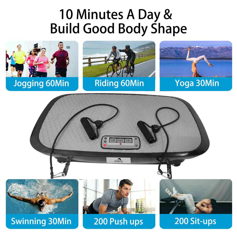 Dolphy Fitness Vibration Plate - Features: Features Digital Lcd Display And Touch Button Controls.