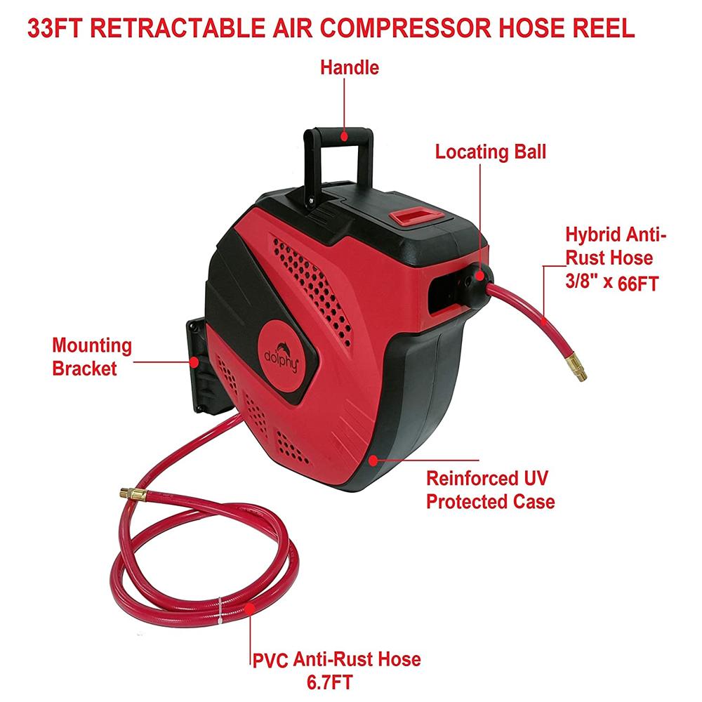 Air Compressor Hose Reel With Automatic Retractable