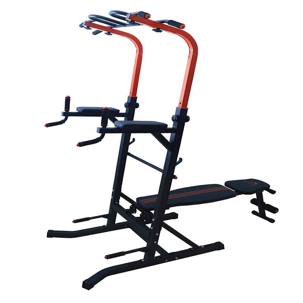 Adjustable Power Tower Multi-Function Strength Training Dip Stand Workout Station