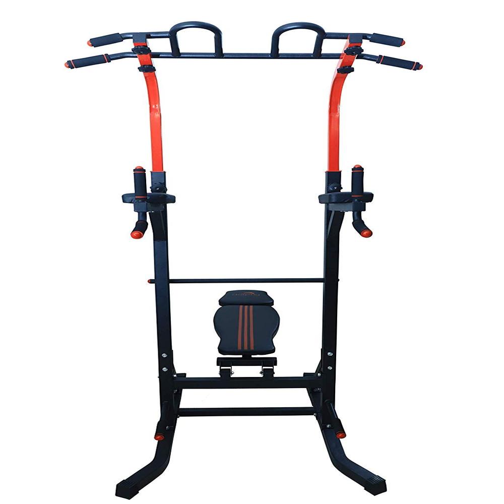Adjustable Power Tower Multi-Function Strength Training Dip Stand Workout Station