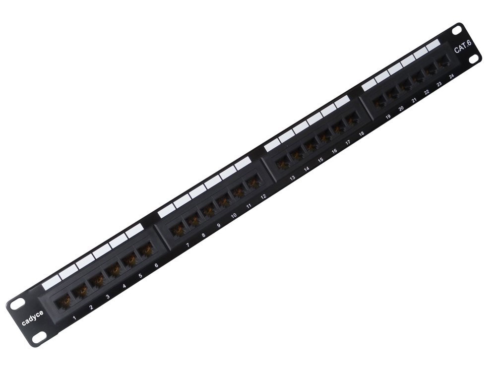 Patch Panel - 24 Port Cat 6 - Features: Durable