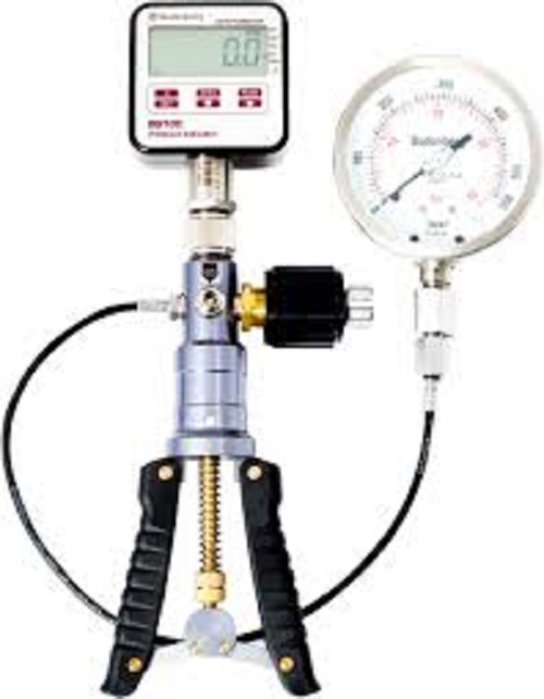 Master Test Pressure Gauge - Color: Steel