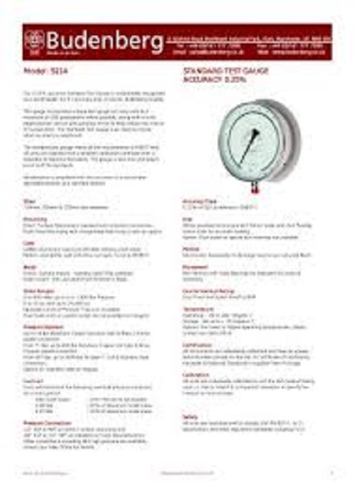 Standard Test Pressure Gauge