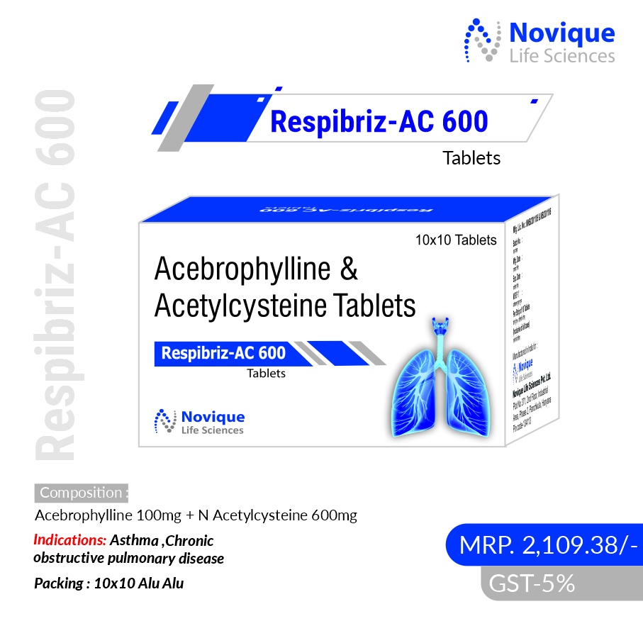 Acebrophylline 100mg + N Acetylcysteine 600mg