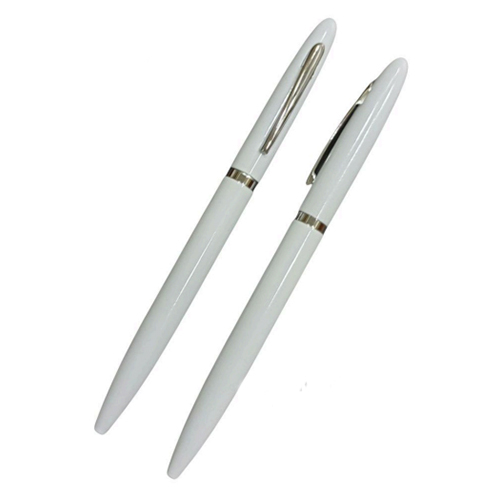 Nx- 1112 P Shiny White Metal Ball Pen