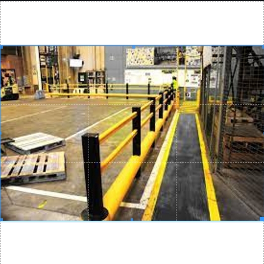 Pedestrian with Crash Barrier