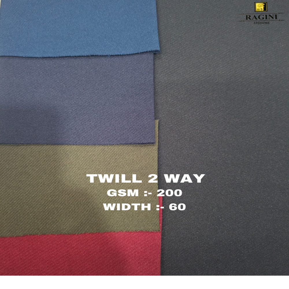 TWILL 2 WAY FABRIC - Premium Stretch and Structured Weave