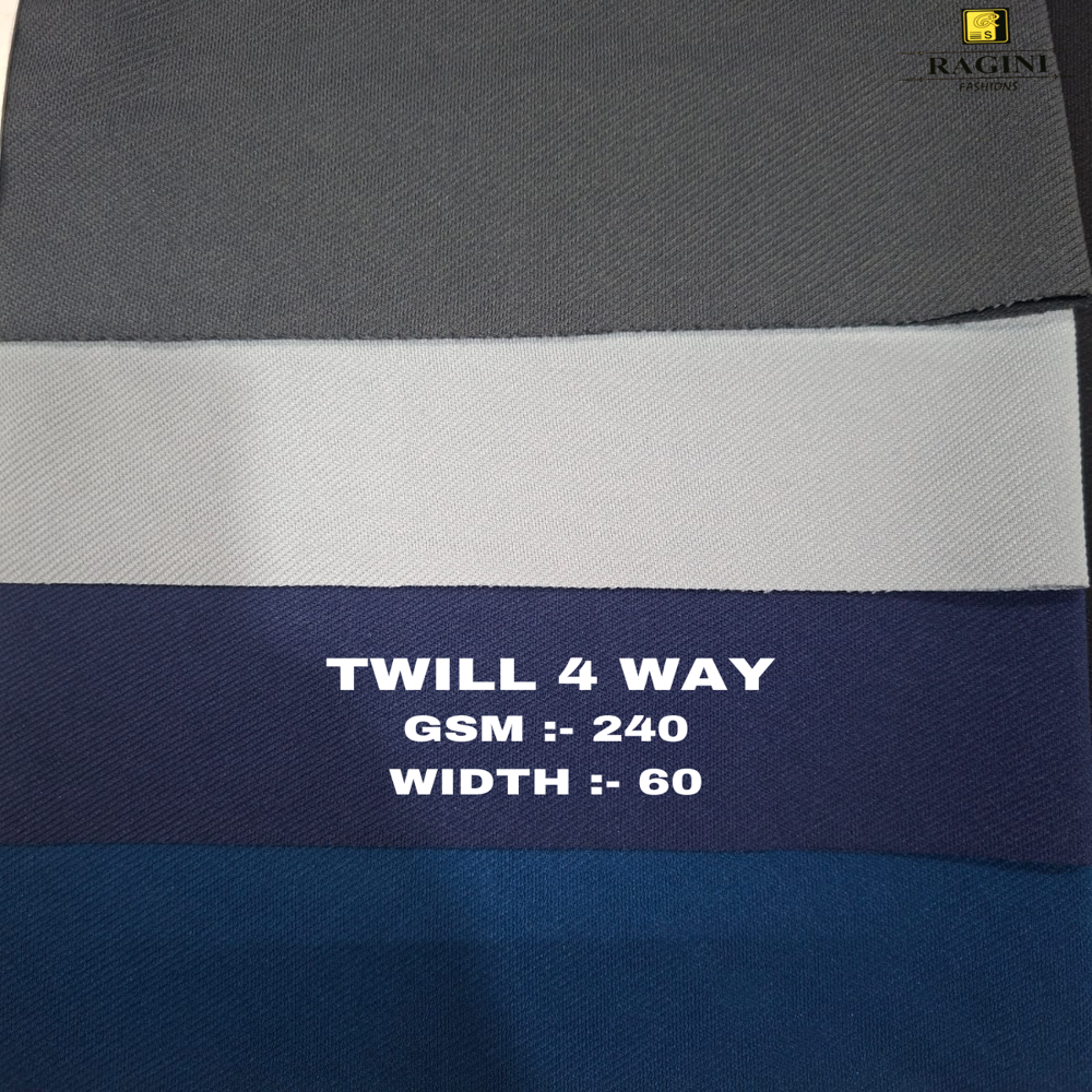Twill 4 Way Stretch Fabric - The Ultimate Comfort And Structure Blend - Application: Tailored Trousers