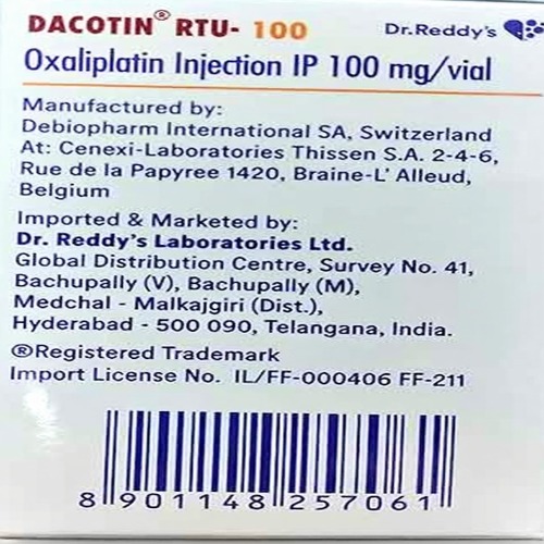 Dacotin 100 Mg Injection - Physical Form: Liquid