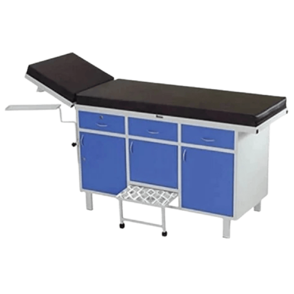 Examination Couch - Color: Black / Blue / Brown (rexine)