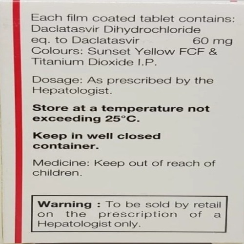 Dalsiclear 60 Mg Tablet - Recommended For: Doctor