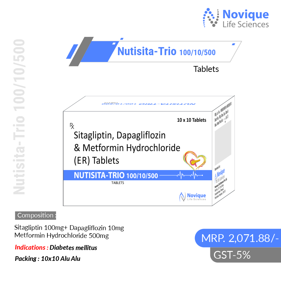 Dapagliflozin 10mg + Sitagliptin 100mg + Metformin 500mg