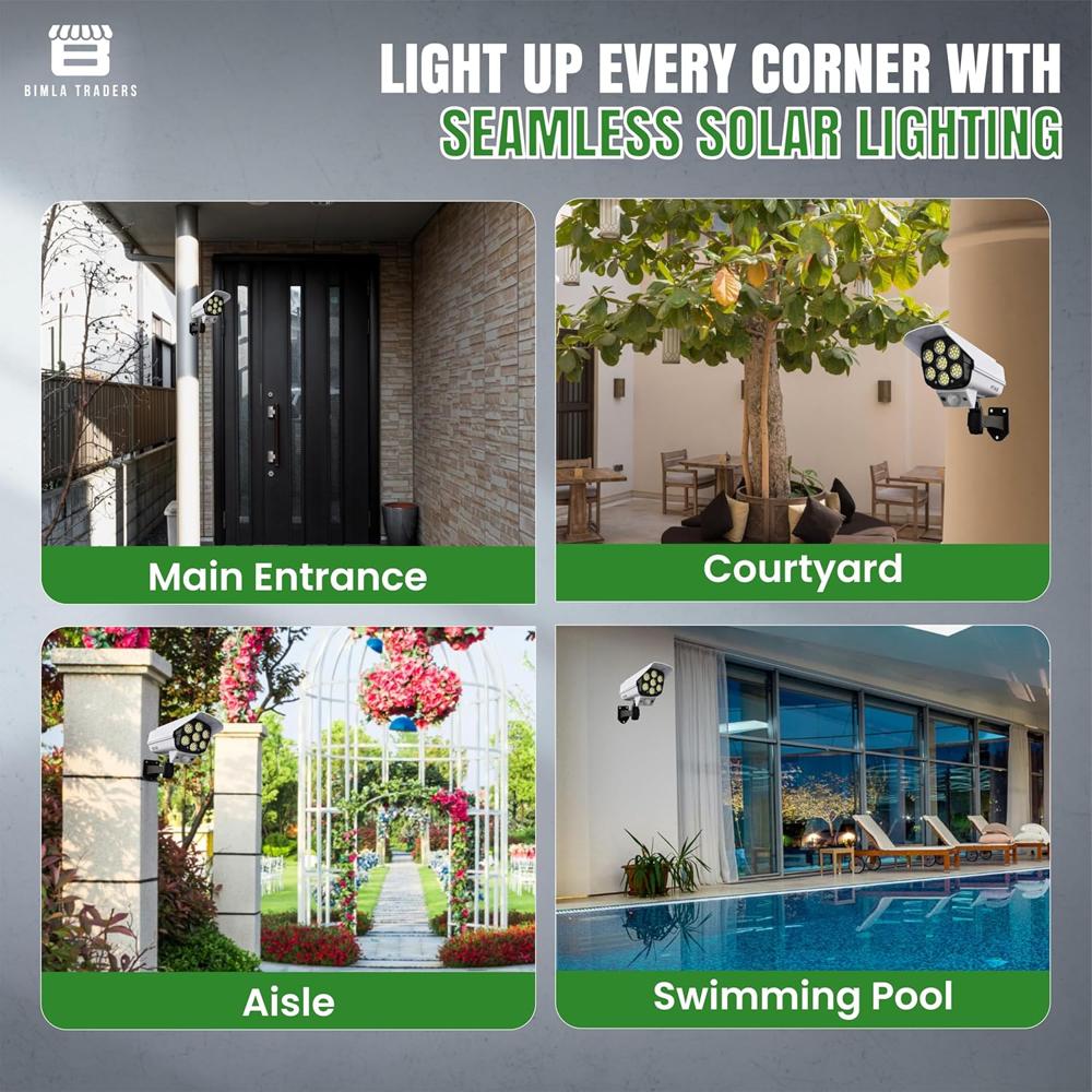 Solar Lights Outdoor Motion Sensor - Color: White
