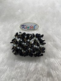 Knitted Beaded Fancy Hair Ruffles