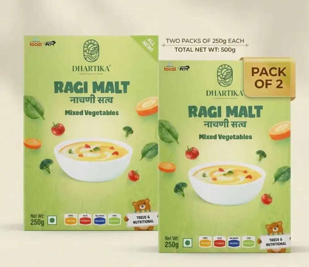 Dhartika Ragi Malt (Mixed Vegetable) - Alcohol Content (%): 0%