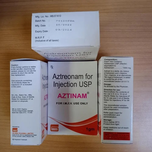 1Gm Aztreonam For Injection Usp - Dosage Form: Liquid
